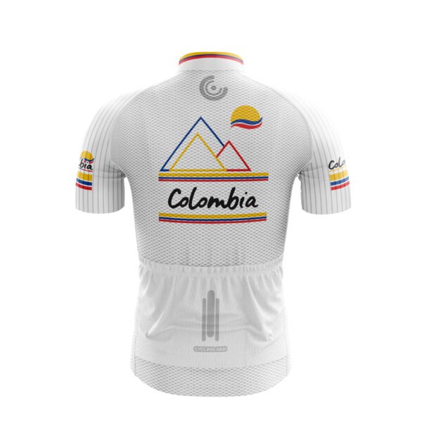 Jersey ciclismo Colombia Inspired blanco - Image 2