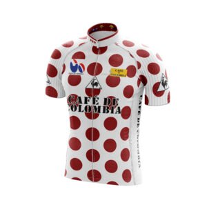 Jersey ciclismo pepas rojas Tour de Francia 1987 Líder de Montaña (Lucho Herrera
