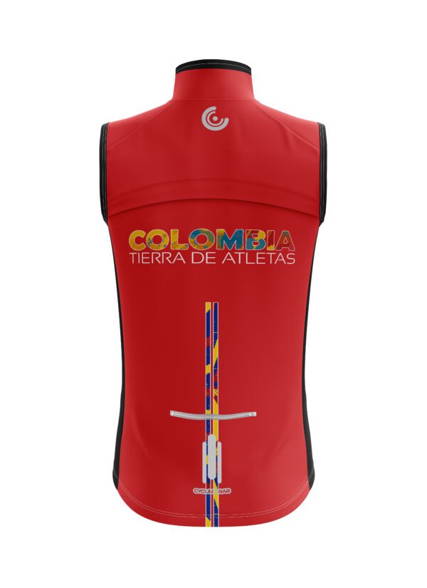 Chaleco ciclismo Colombia Tierra de Atletas Rojo - Image 3