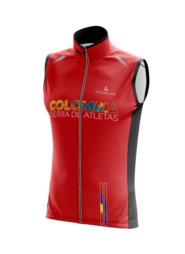 Chaleco ciclismo Colombia Tierra de Atletas Rojo - Image 2