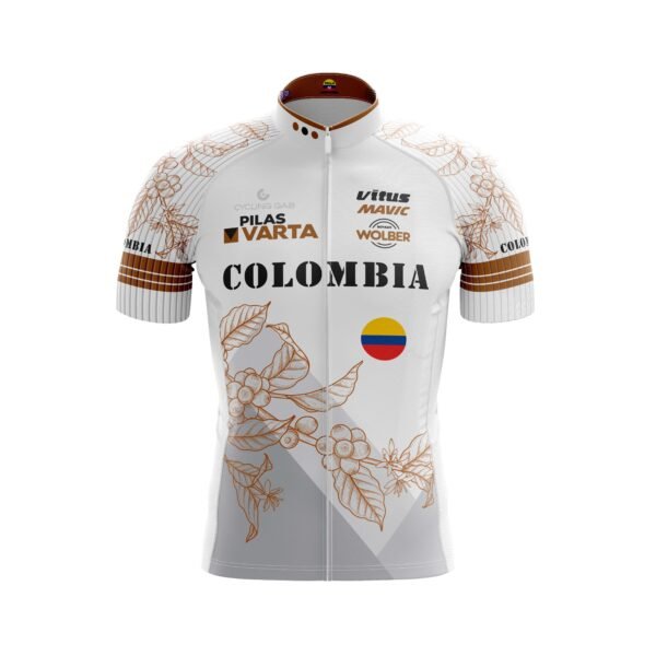 Jersey ciclismo Cafetal Colombia Blanco