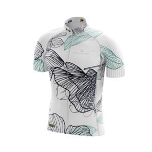 Jersey ciclismo Floral blanco