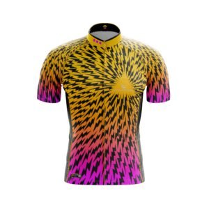 Jersey ciclismo Rayos amarillo y fucsia