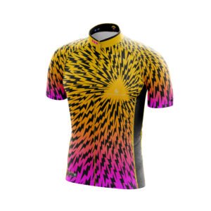 Jersey ciclismo Rayos amarillo y fucsia