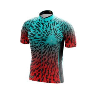Jersey ciclismo Rayos azul y rojo