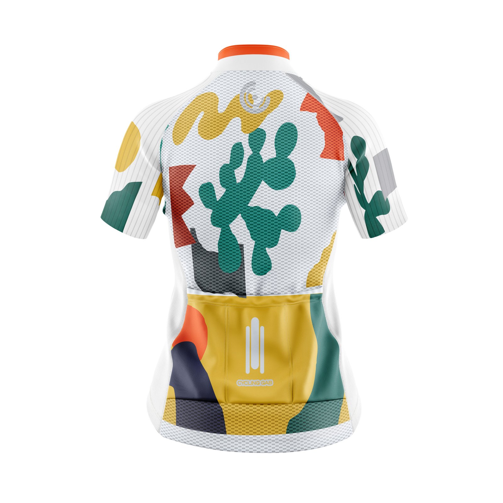 Jersey de ciclismo blanco, con colores abstracto - Image 10