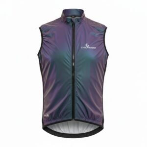 Chaleco ciclismo reflectivo tornasol, alta visivilidad